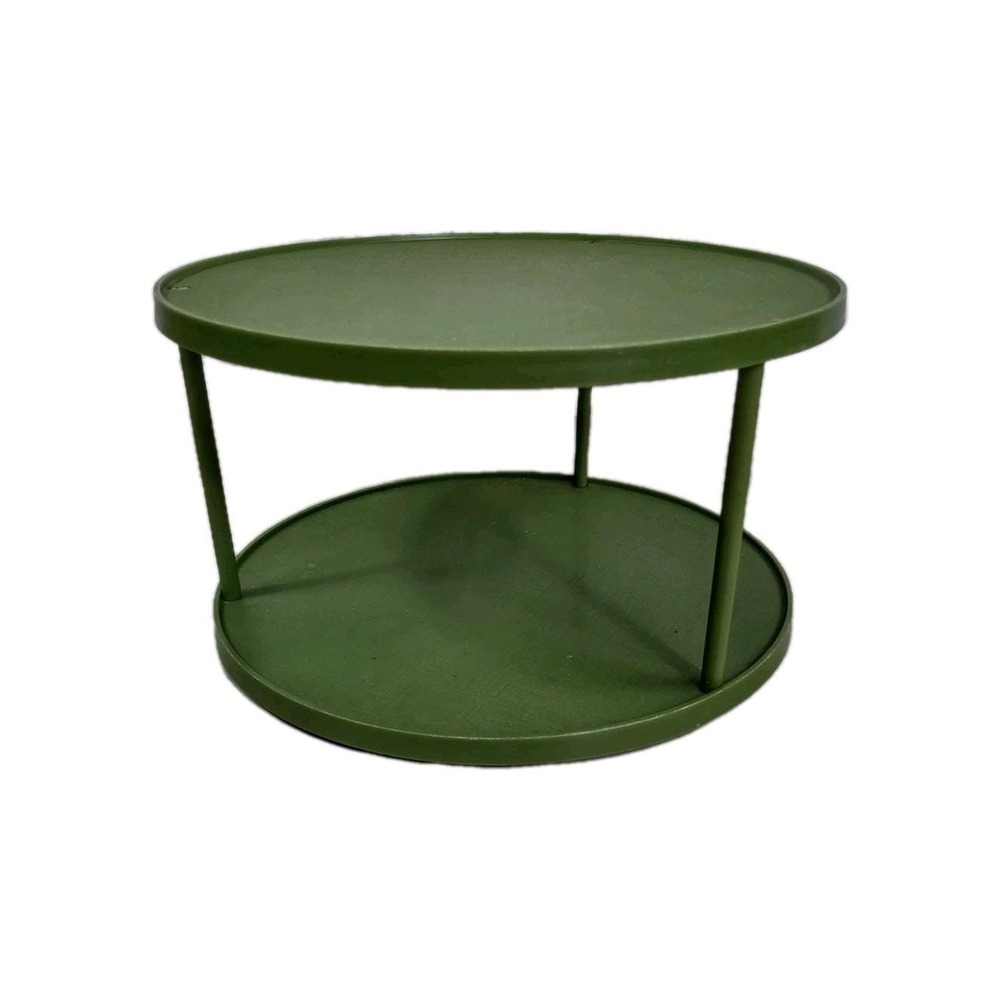 Vtg Rubbermaid 2 Tier Lazy Susan Turntable Spice Carousel Avocado Green 10.5"